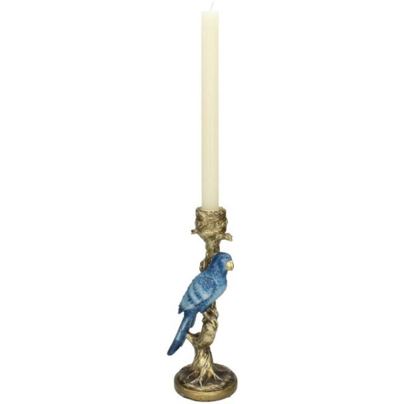 Candle Holder - Blue Parrot ↑ 26 Cm