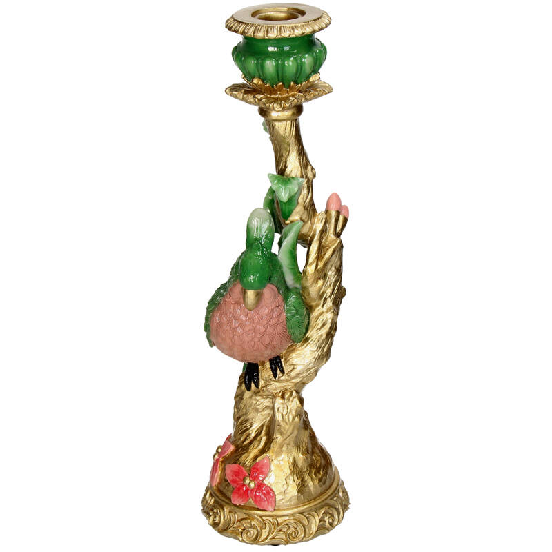 Candleholder - Green Bird - ↑ 34 Cm