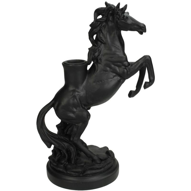 Candleholder - Horse Black - ↑ 23 Cm