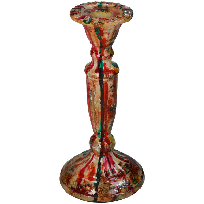 Candleholder - Painted Multicolor - ↑ 22 Cm