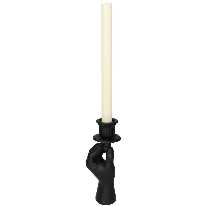 Candle Holder - Hand Black - ↑ 20 Cm