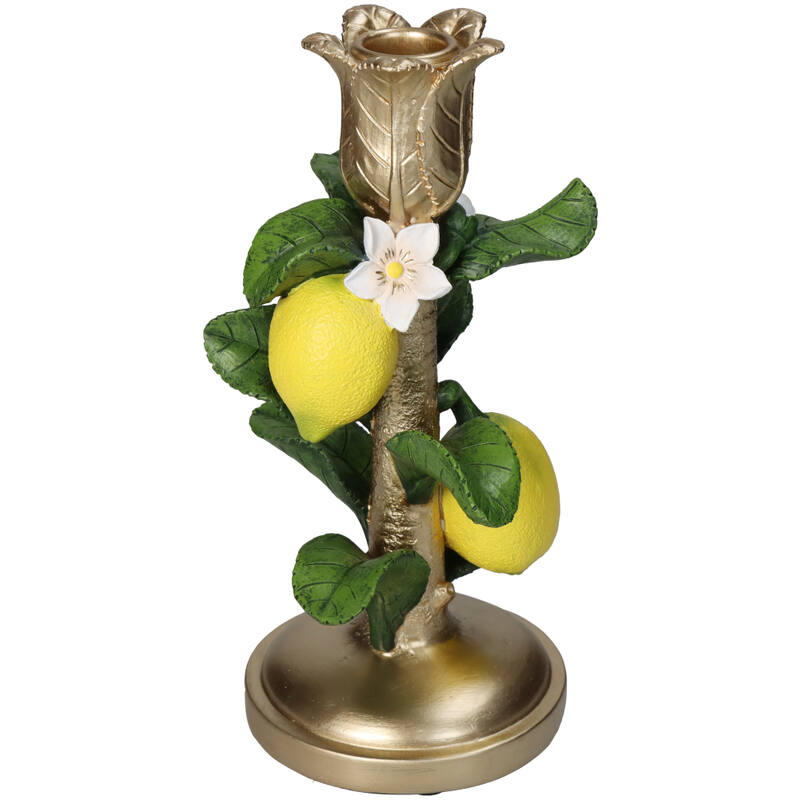 Candle Holder With Lemon Plant - ↑ 22 Cm