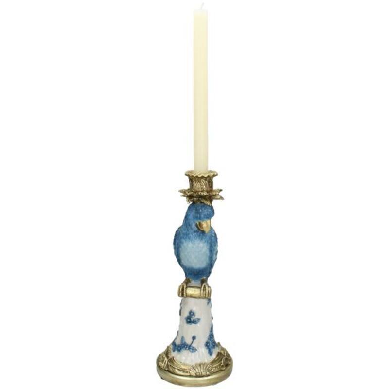 Candle Holder With Blue Bird - ↑ 36 Cm