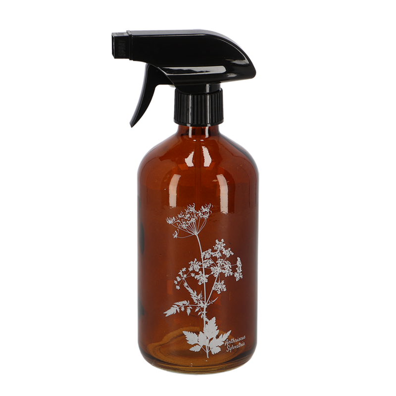 Stylish Water Sprayer 'Wild Flower' - Brown Glass - 21 Cm