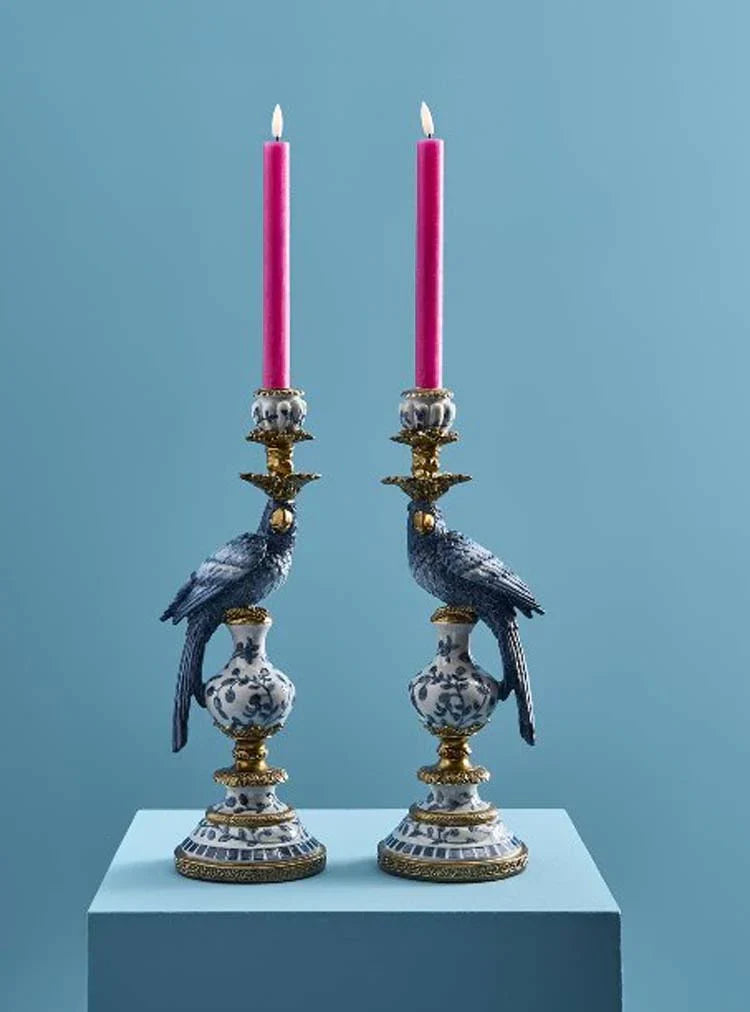 Candle Holder - Dutch Blue Parrot ↑ 40 Cm