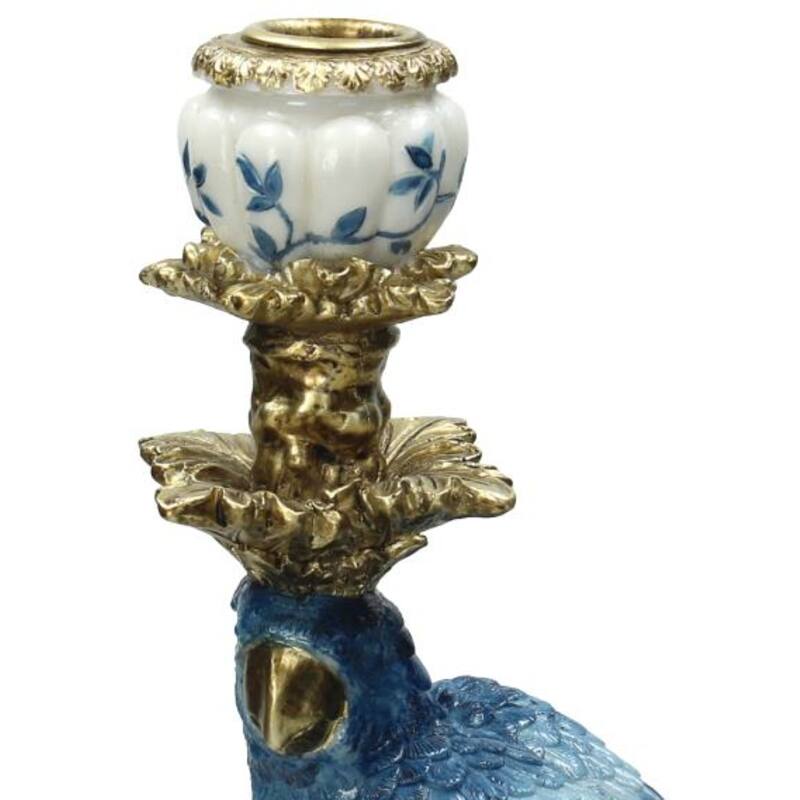 Candle Holder - Dutch Blue Parrot ↑ 40 Cm