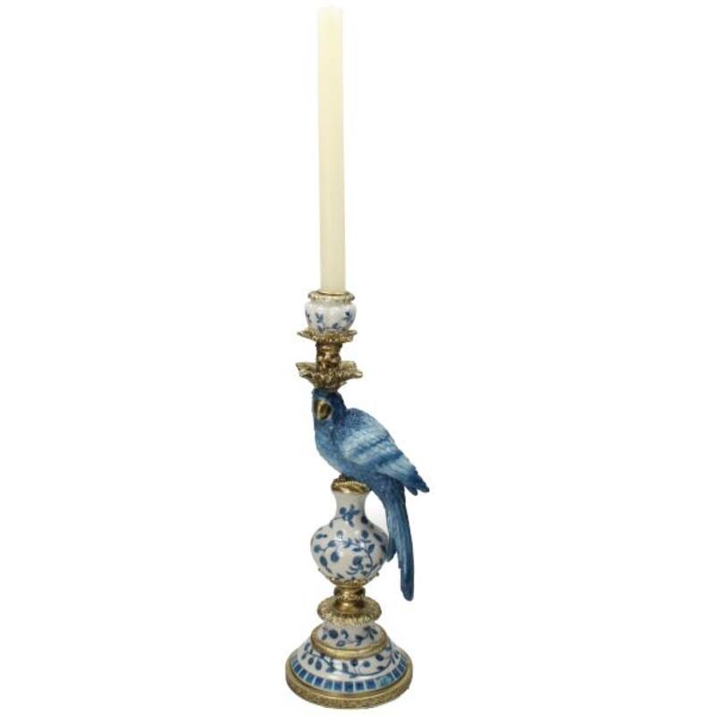 Candle Holder - Dutch Blue Parrot ↑ 40 Cm