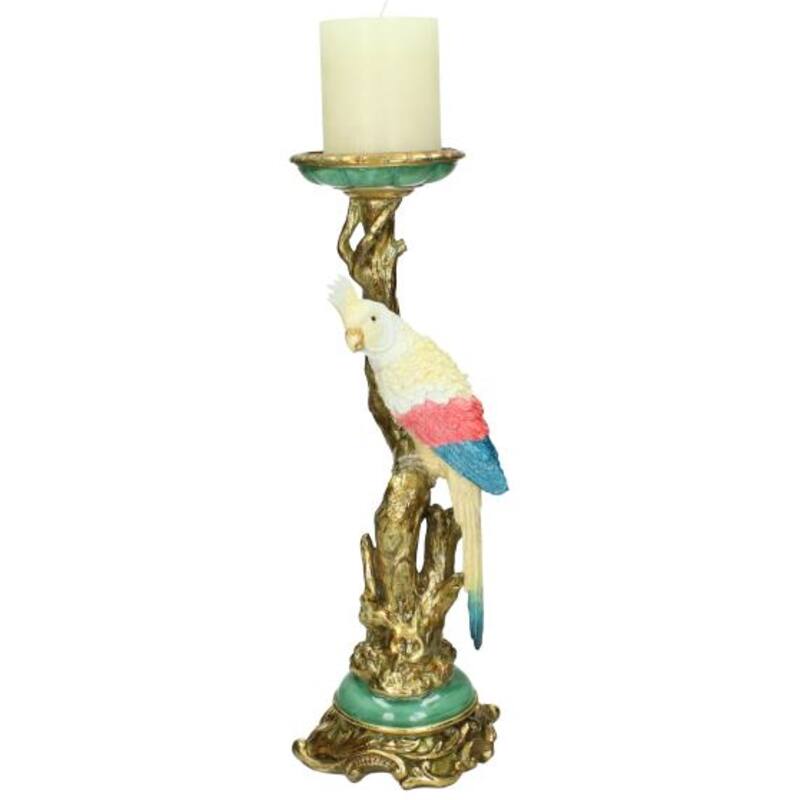 Candle Holder - Cockatoo Multicolor ↑ 35 Cm