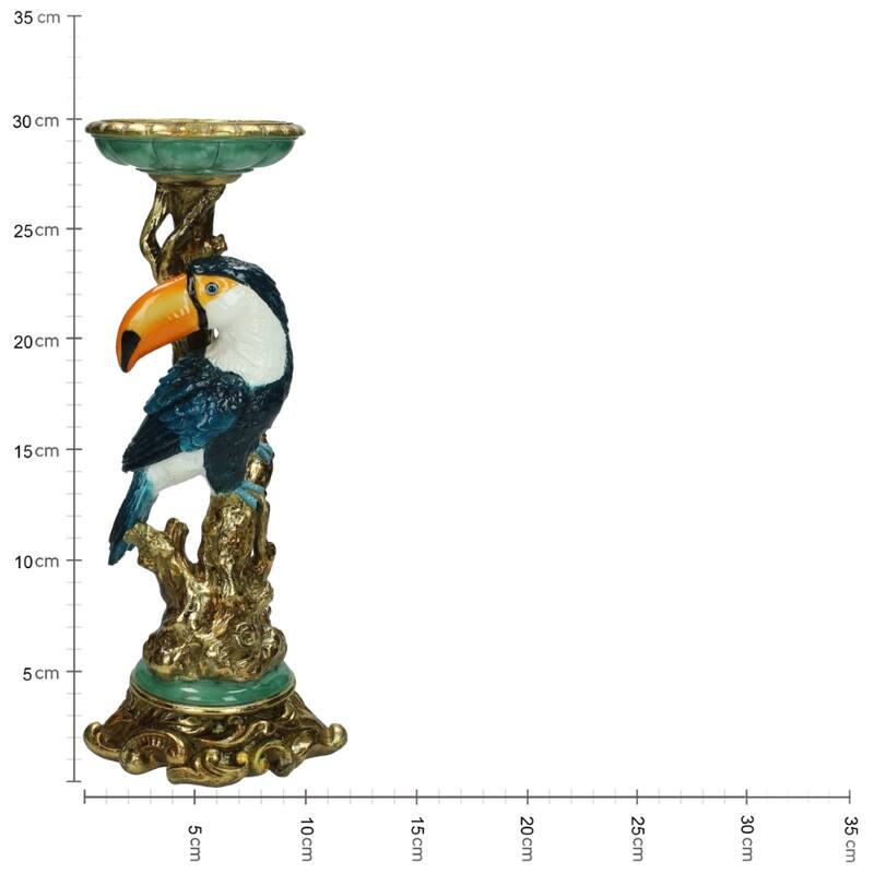 Candle Holder - Toucan Multicolor ↑ 30 Cm