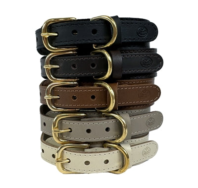 Sazzz Halsband Hond Pioneer Classic Leer Zadel Bruin