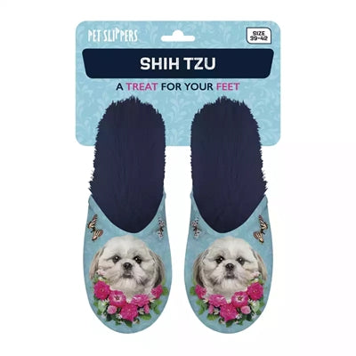 Merkloos Pantoffel Shih Tzu Lichtblauw / Donkerblauw