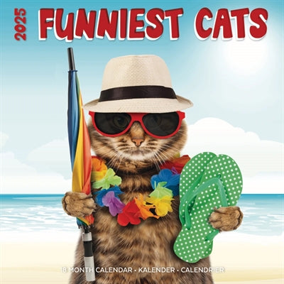 Merkloos Kalender Funniest Cats 2025