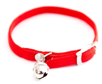 Halsband kat elastisch nylon rood