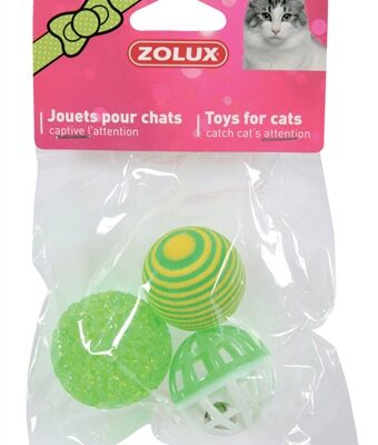 Zolux kattenspeelgoed ballen groen