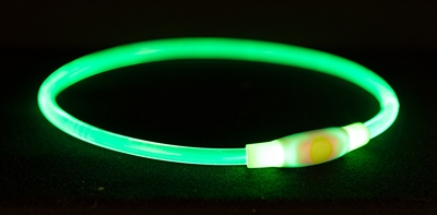Trixie halsband usb flash light lichtgevend oplaadbaar groen